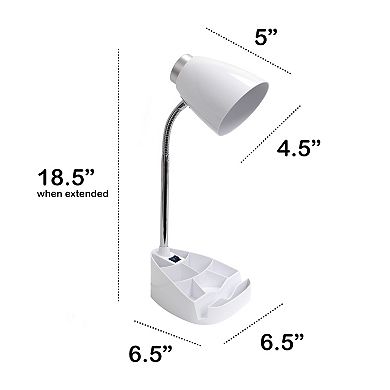 Creekwood Home Flexible Gooseneck Organizer Desk Lamp