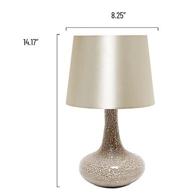 Creekwood Home Patchwork Crystal Glass Table Lamp