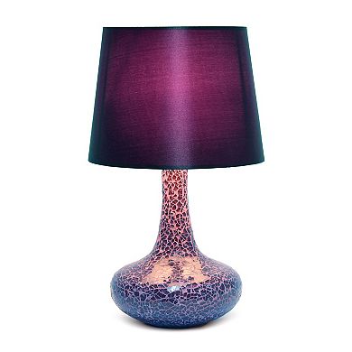 Creekwood Home Patchwork Crystal Glass Table Lamp