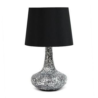 Creekwood Home Patchwork Crystal Glass Table Lamp