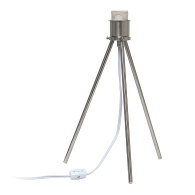 Creekwood Home Contemporary Brushed Nickel Pedestal Table Lamp