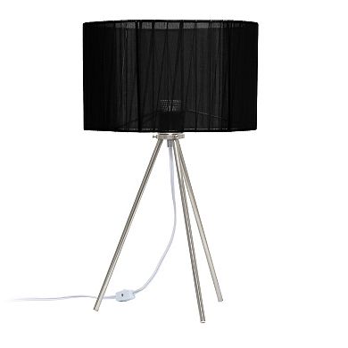 Creekwood Home Contemporary Brushed Nickel Pedestal Table Lamp