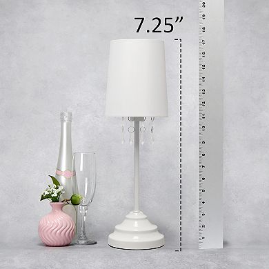 Creekwood Home Contemporary Crystal Droplet Table Lamp