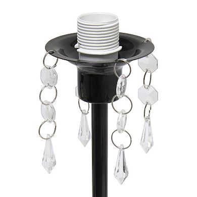 Creekwood Home Contemporary Crystal Droplet Table Lamp