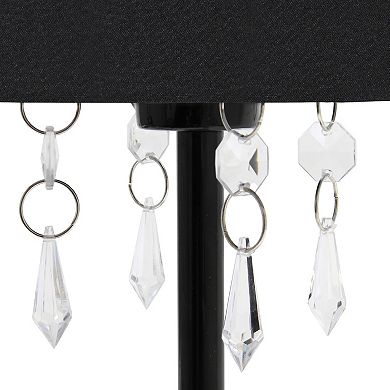 Creekwood Home Contemporary Crystal Droplet Table Lamp