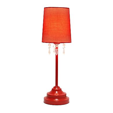 Creekwood Home Contemporary Crystal Droplet Table Lamp