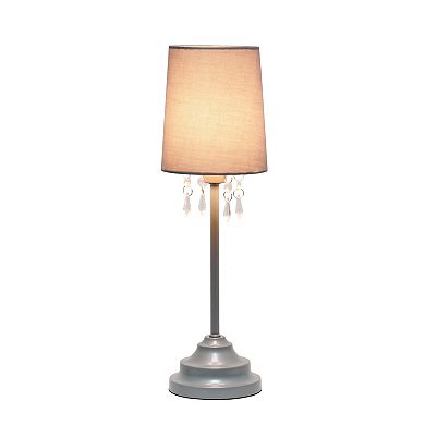 Creekwood Home Contemporary Crystal Droplet Table Lamp