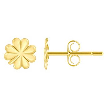 Celebration Gems 4 Leaf Clover Stud Earrings