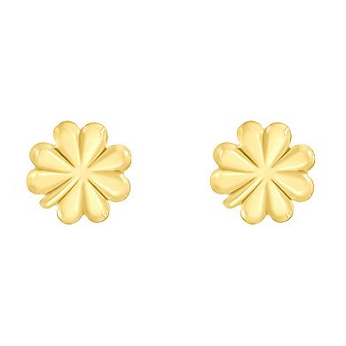 Celebration Gems 4 Leaf Clover Stud Earrings