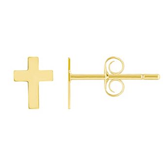 Celebration Gems Cross Stud Earrings
