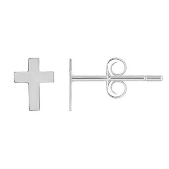 Celebration Gems Cross Stud Earrings