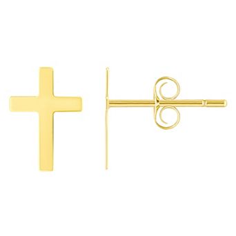 Celebration Gems Cross Stud Earrings