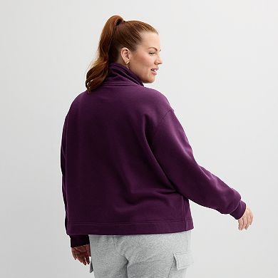 Plus Size Tek Gear® Ultrasoft Fleece Funnel Neck Pullover