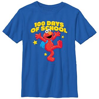 Boys Sesame Street Elmo 100 Days Of School Graphic Tee