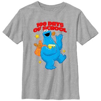Boys 6-20 Sesame Street Cookie Monster 100 Days Of School Graphic Tee
