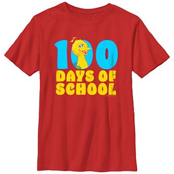 Boys Sesame Street Big Bird 100 Days Of School Graphic Tee
