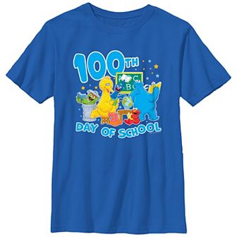 Boys Sesame Street 100th Day Of School Graphic Tee
