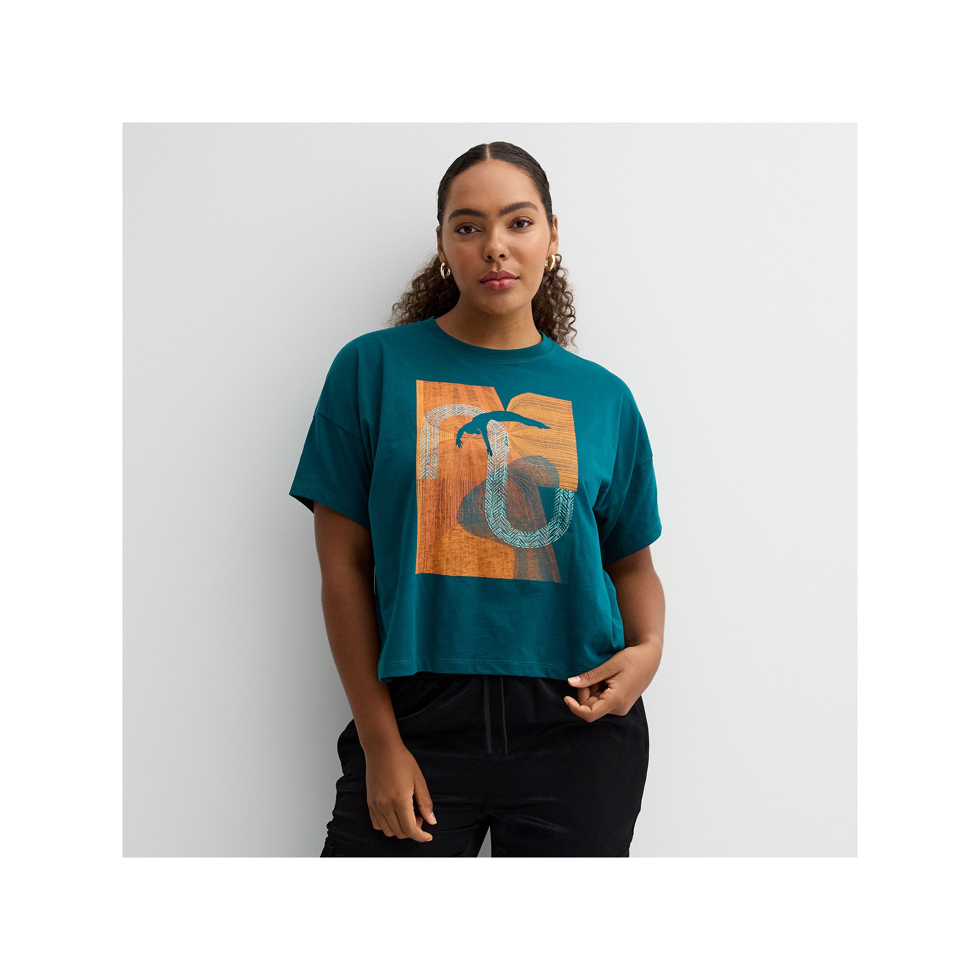 Womens Sonoma Community™ Brooklyn Dolly Boxy Tee, Size: Medium, Sculptur