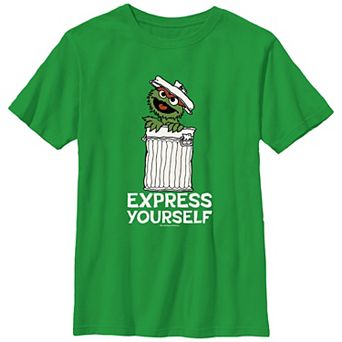 Boys Sesame Street Oscar Express Yourself Graphic Tee