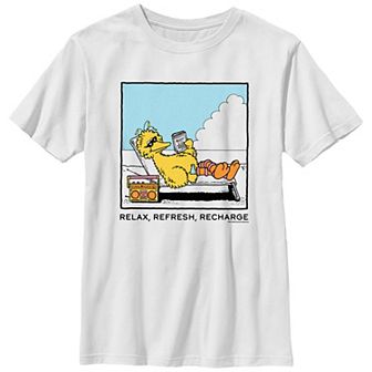 Boys Sesame Street Big Bird Relaxing Graphic Tee