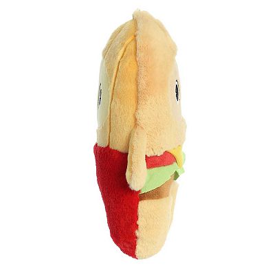 Aurora Medium Brown Flipovers 11" Hamburger & Fries Interactive Stuffed Animal