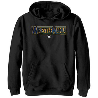 Boys WWE Wrestlemania Blue And Gold Logo Graphic Hoodie
