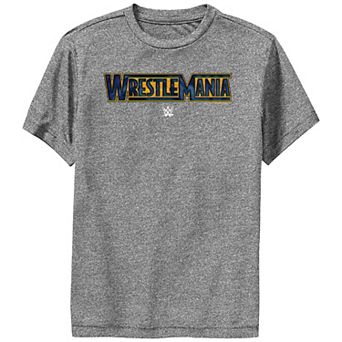 Boys WWE Wrestlemania Blue And Gold Logo Performance Graphic Tee