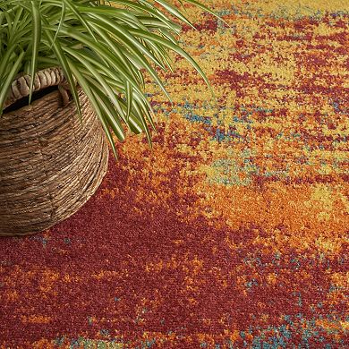 Nourison Essentials Floral Persian Indoor Outdoor Rug