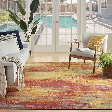 Nourison Essentials Floral Persian Indoor Outdoor Rug