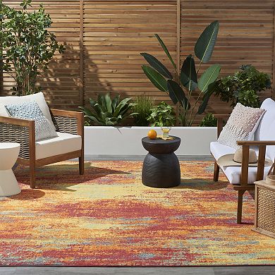 Nourison Essentials Floral Persian Indoor Outdoor Rug