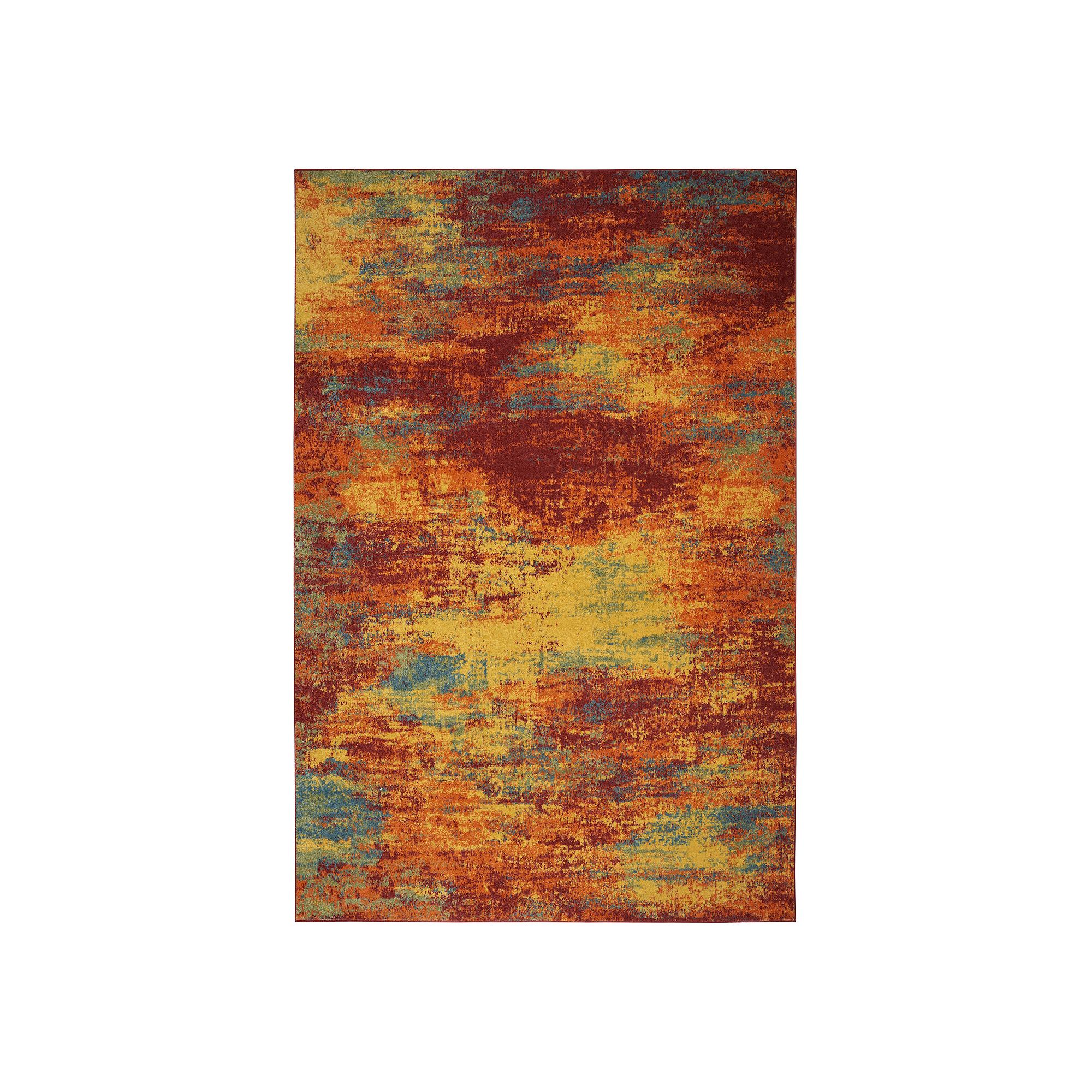 Nourison Essentials Abstract Indoor Outdoor Rug, Flame
