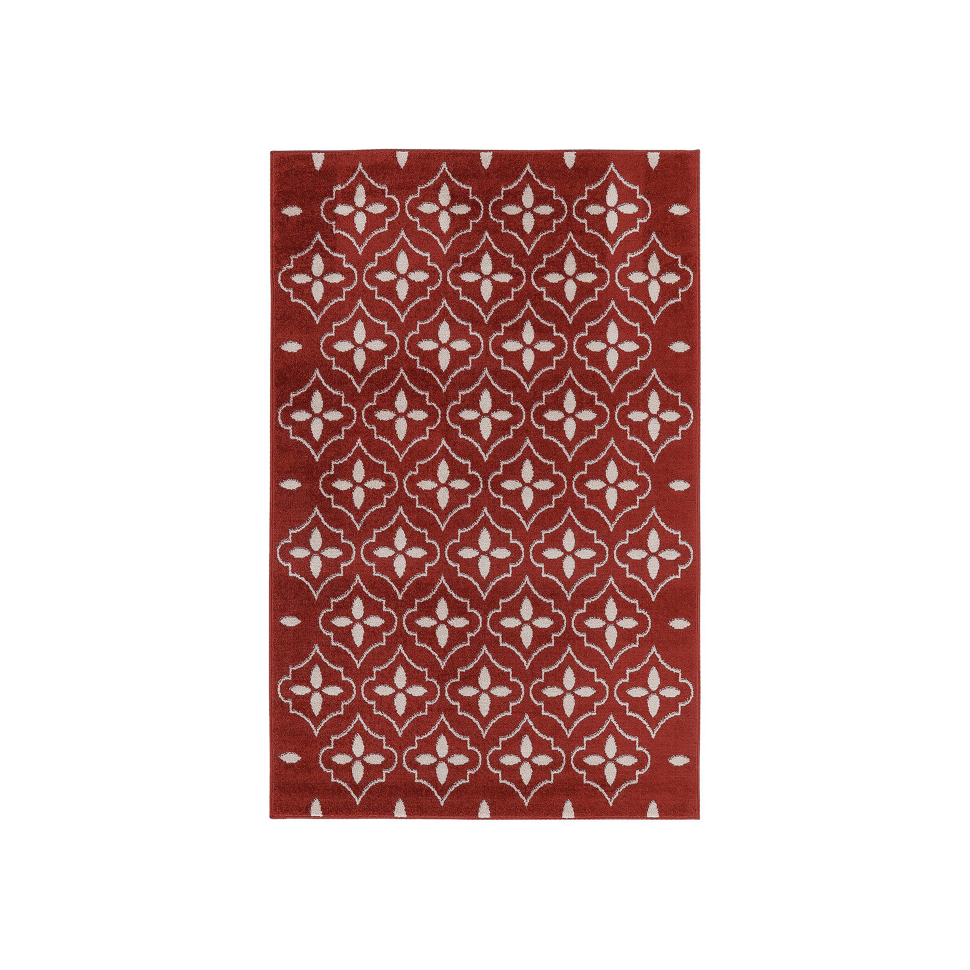 Nourison Essentials Moroccan Indoor Outdoor Rug, Brick Ivory