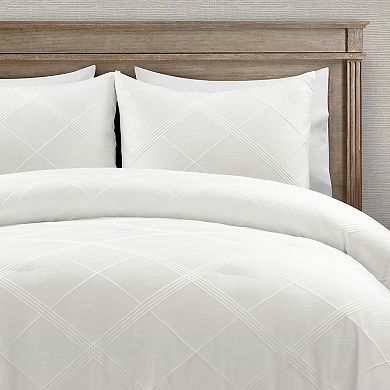 Lush Decor 3-Piece Diamond Geo Jacquard Boho Chic Comforter Set