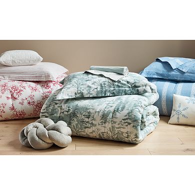 Cuddl Duds® Sage Painted Forest Flannel Comforter Set