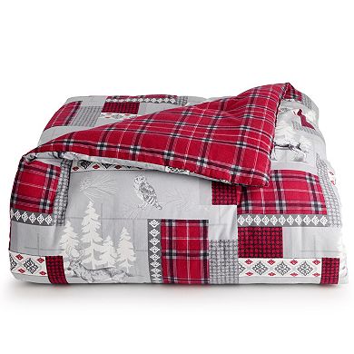 Cuddl Duds® Red Lodge Patchwork Flannel Comforter Set