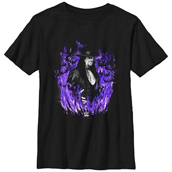 Boys WWE The Undertaker Flames Poster Graphic Tee