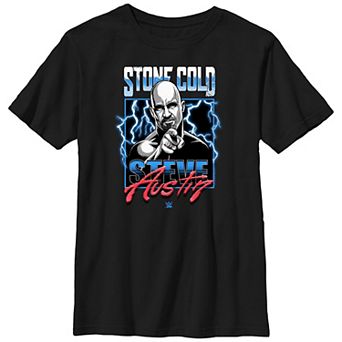 Boys WWE Stone Cold Animated Poster Graphic Tee