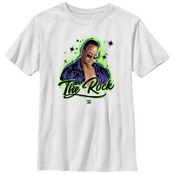 Boys WWE The Rock Airbrushed Poster Graphic Tee