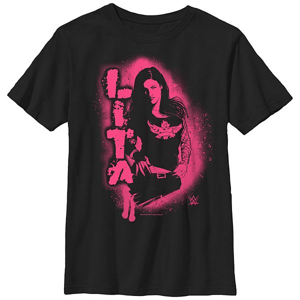 Boys WWE Lita Stencil Design Graphic Tee