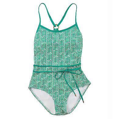 LOFT One-Piece Tie Waist Swimsuit