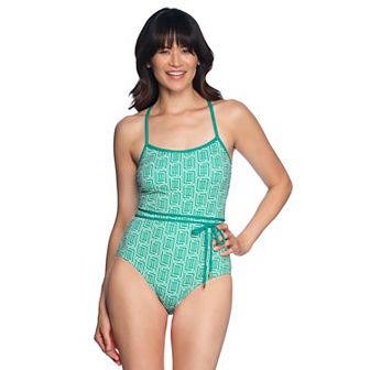 LOFT One-Piece Tie Waist Swimsuit