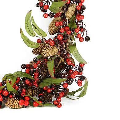 Red Berry & Pine Cone Artificial Christmas Wreath