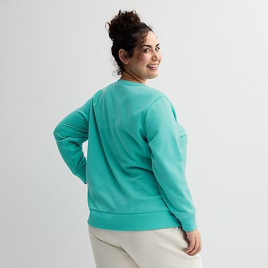 Plus Size Tek Gear® Ultrasoft Fleece Taped Crewneck Top