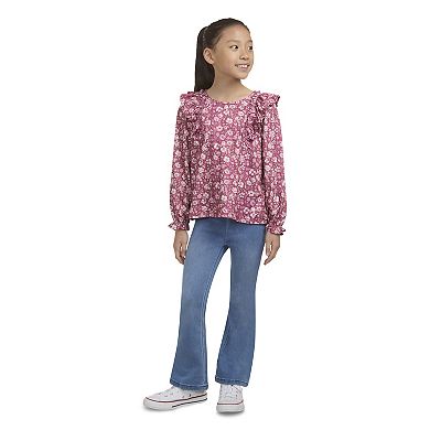 Girls 4-6x Levi's® Ruffled Blouse and Flared Jeggings Set