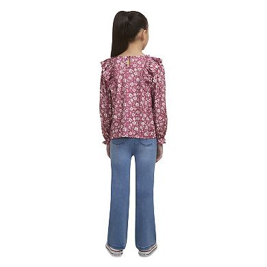 Girls 4-6x Levi's® Ruffled Blouse and Flared Jeggings Set