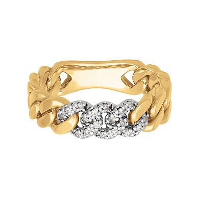 AXL 10k Gold 1/10 Carat T.W. Diamond Men's Link Band
