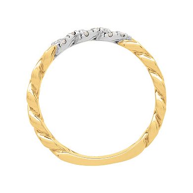 AXL 10k Gold 1/10 Carat T.W. Diamond Men's Link Band