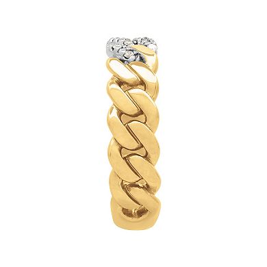 AXL 10k Gold 1/10 Carat T.W. Diamond Men's Link Band