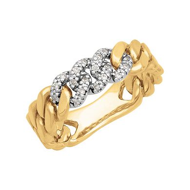 AXL 10k Gold 1/10 Carat T.W. Diamond Men's Link Band