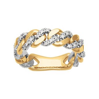 AXL 10k Gold 1/4 Carat T.W. Diamond Men's Link Band